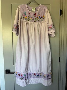 Quacker Factory Vintage Embroidered Maxi Dress Size 1X